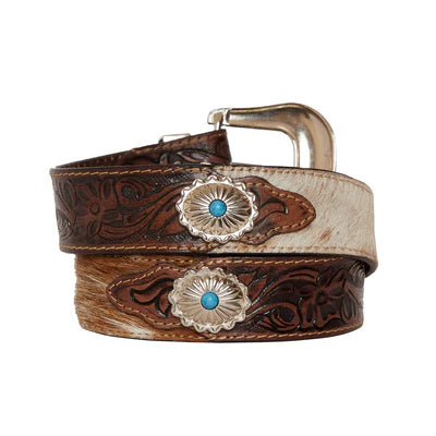 MYRA BAG Mirky brown Hand-Tooled Leather Belt