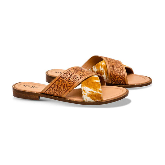 Myra | Mukluk Western Hand-Tooled Sandals