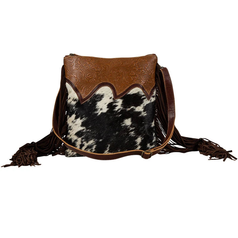 Ghost Rider Fringed Canvas & Hairon Bag