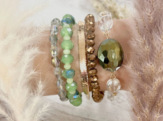 GRACE+ EMMA| Harmony in Layers 5 Strand Bracelet Set