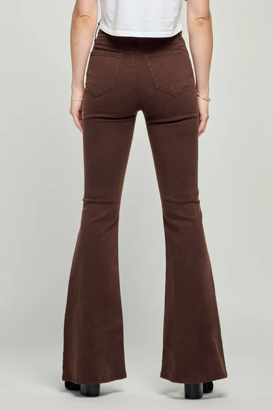 Sydney Flare Pants-Brown