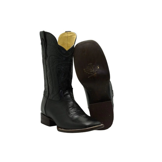 Arles Shoes TT470 Rodeo Boot Black Leather Sole