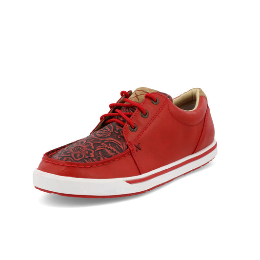 Twisted X Women's Red Leather Kicks Casual Shoes