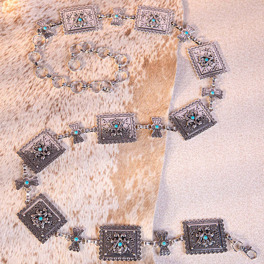 Wrangler Boho Concho Chain Link Belt WGB-1001TQ