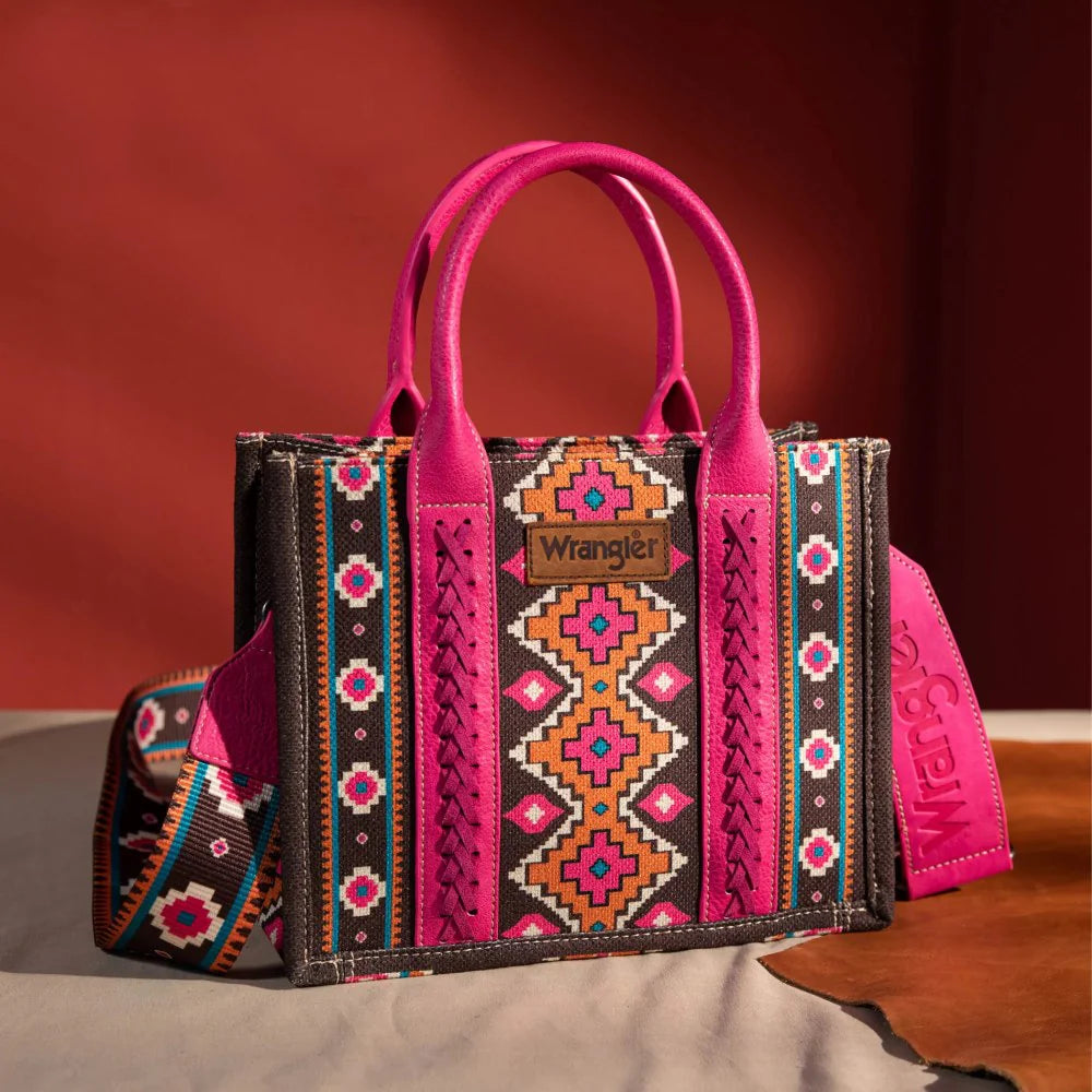 WRANGLER PINK SMALL CANVAS TOTE BAG