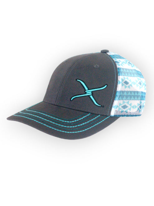 Twisted X Ladies Light Blue Cap Aztec Printed Mesh