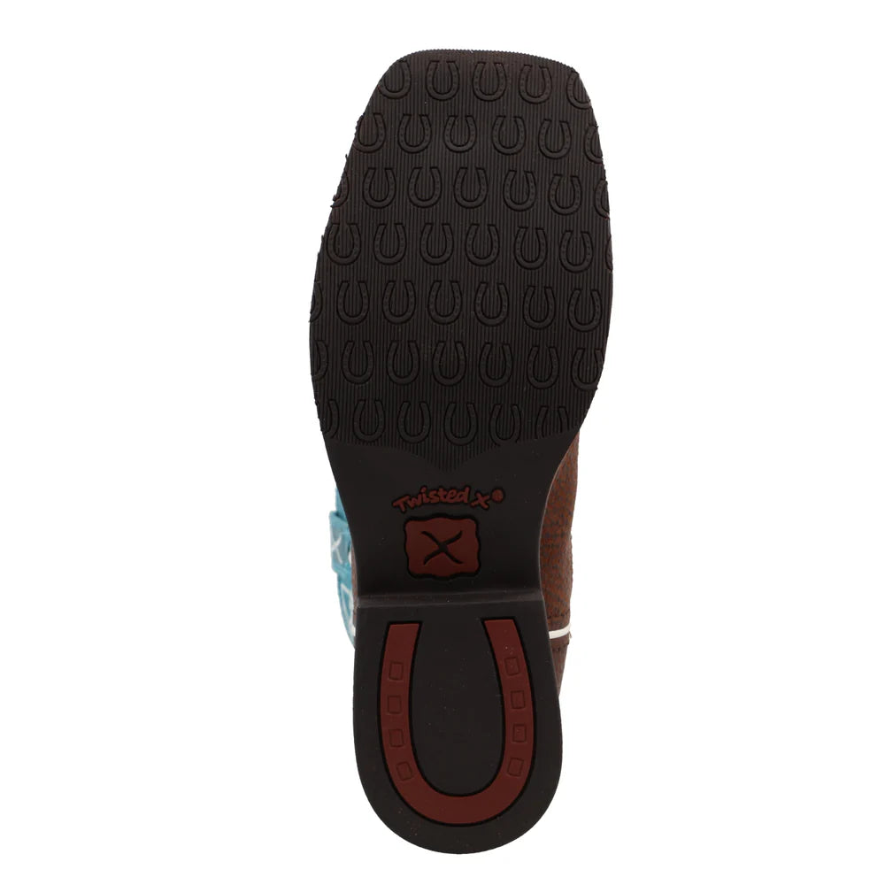 Distressed Saddle & Teal YTH0015