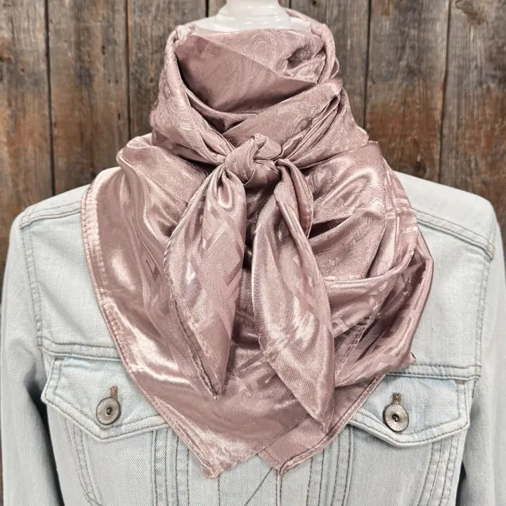 RODEO DRIVE| TAN JACQUARD WILD RAG/SCARF WR4006
