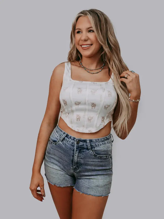MK620 Longhorn Corset Top