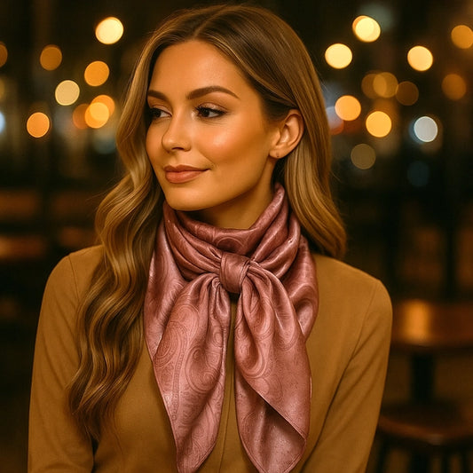 RODEO DRIVE |PINK JACQUARD WILD RAG/SCARF WR4049