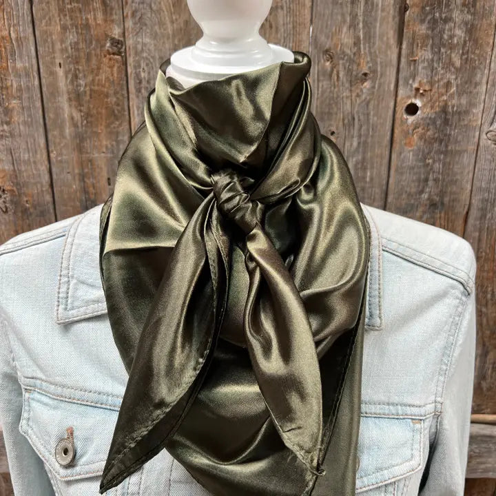 RODEO DRIVE |SOLID OLIVE GREEN WILD RAG/SCARF WRS28