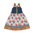 Baby Girls Western Horse Flowers Straps Knee Length Dresses