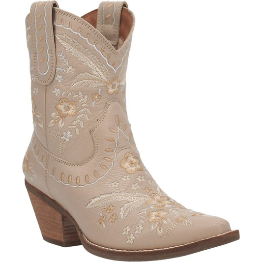 Dingo Women's #Primrose Sand Floral Ankle Western Booties DI 748