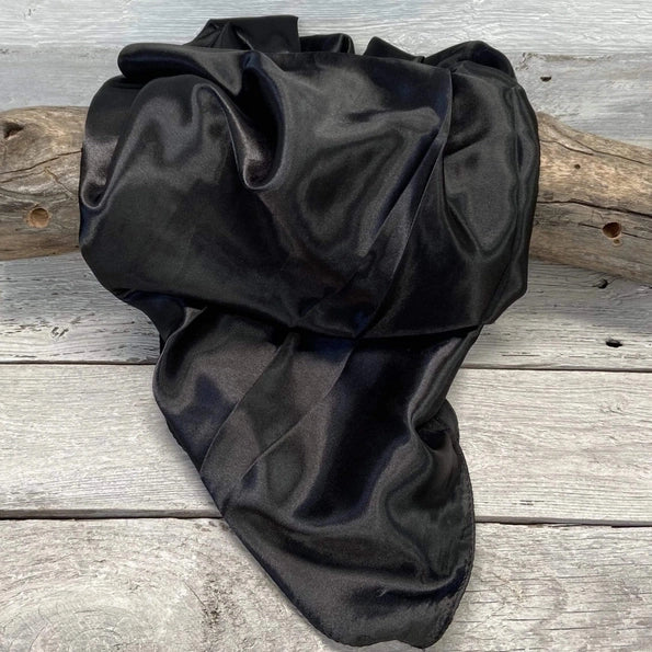 RODEO DRIVE| SOLID BLACK WILD RAG/SCARF WRS4