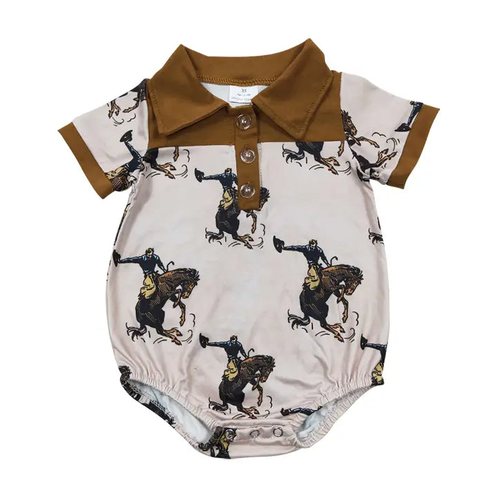 Baby Boys Rodeo Horse Western Rompers