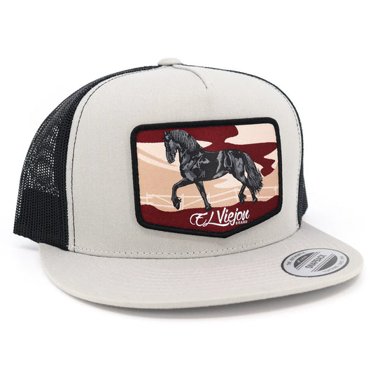 Frison Silver/Black flat visor hat / gorra de visera plana