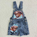 Western Baby Girls Boys Denim Shorts Overall Jumpsuits