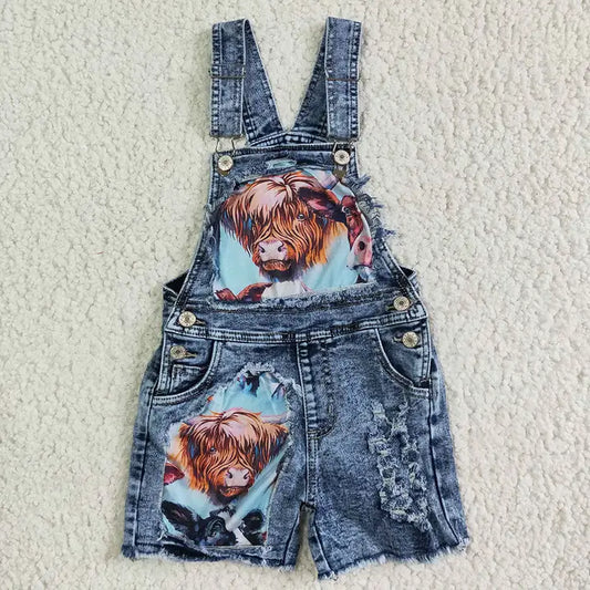 Western Baby Girls Boys Denim Shorts Overall Jumpsuits