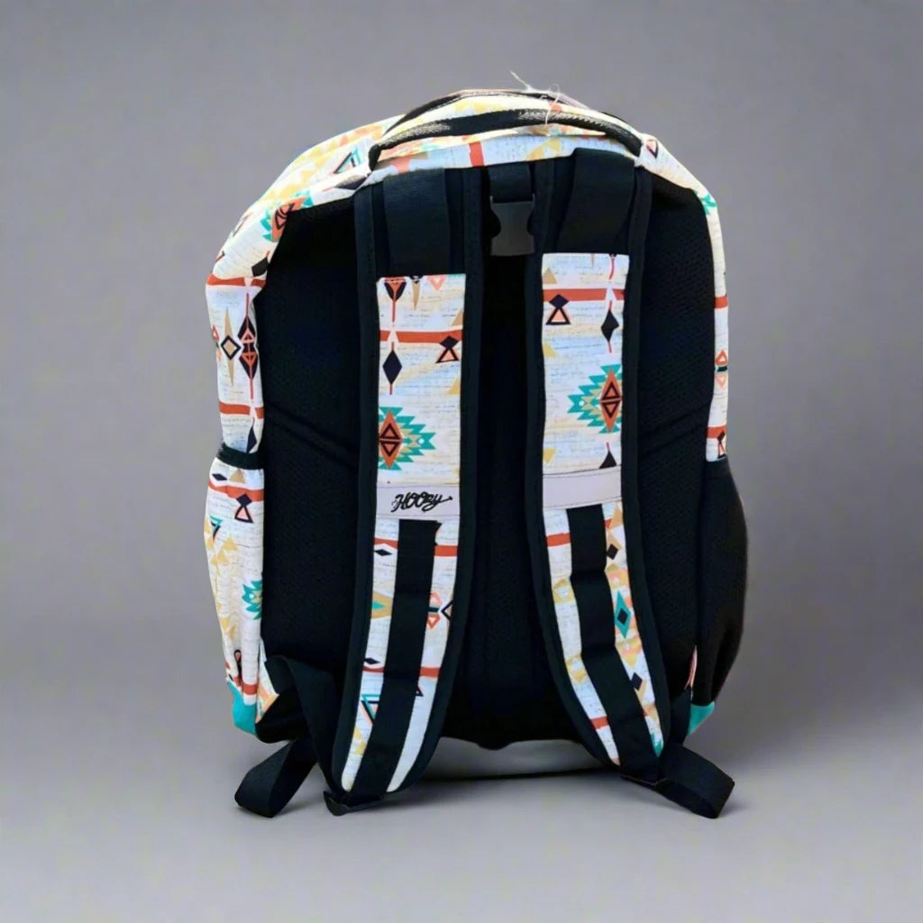 HOOEY "OX" HOOEY BACKPACK CREAM AZTEC PATTERN BODY WITH TURQOUISE