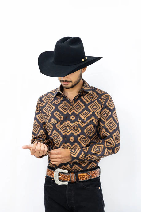 LOST CALF EBONY LONG SLEEVE SHIRT