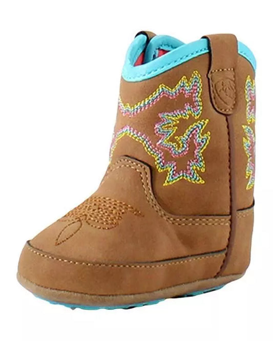 Ariat Western Boots Infant LIL... STOMPERS Delilah Embroidered Brown A442003402