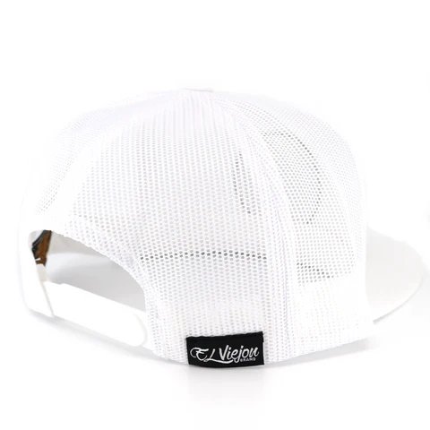 San Judas White flat visor hat / gorra de visera plana