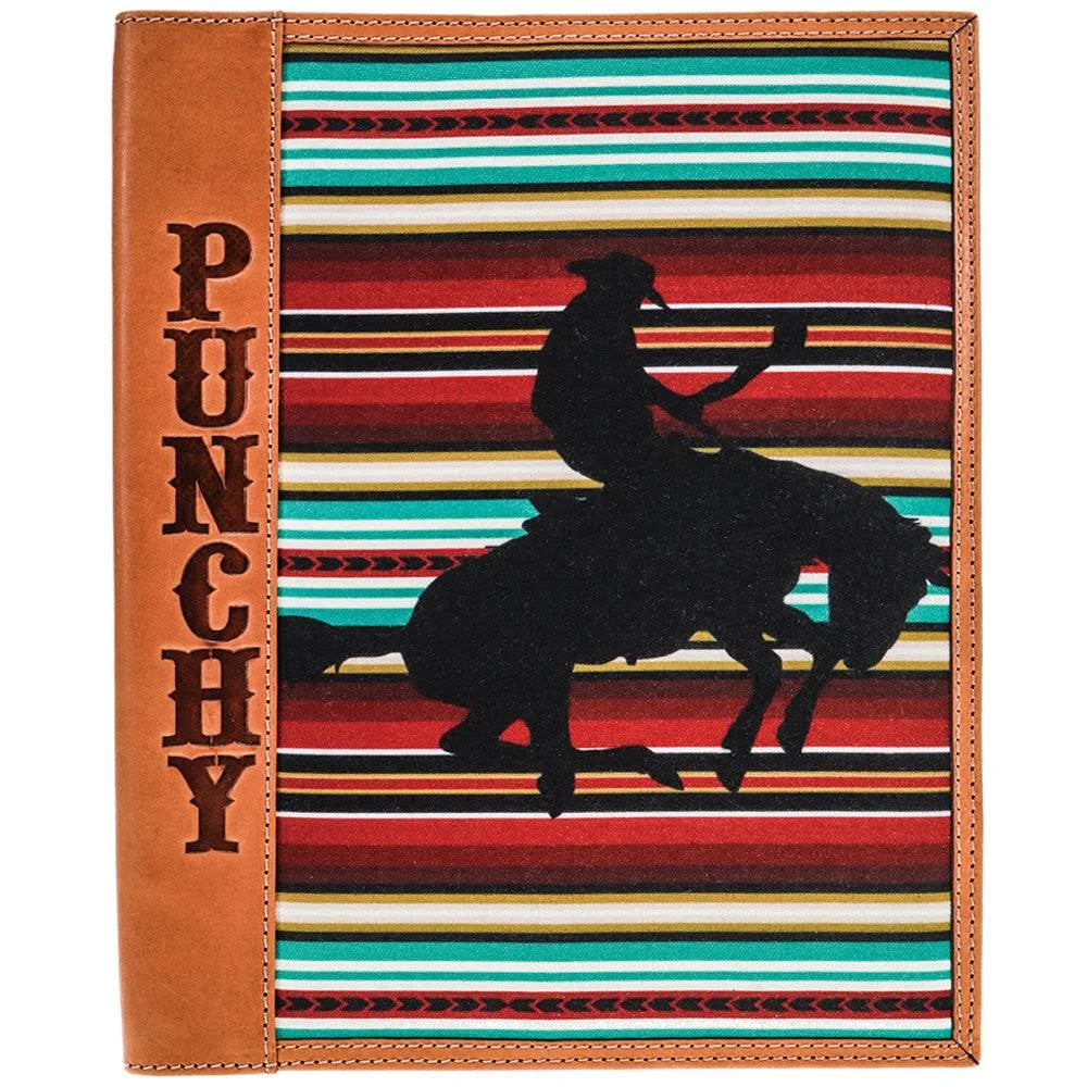 Hooey "Punchy Serape" Leather Notebook Cover Multi Color Serape