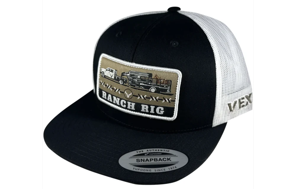 Vexil Men's Black and White Ranch Rig Cap