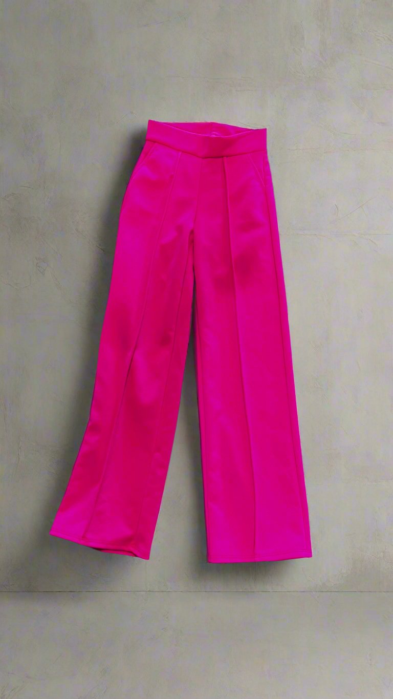 GIRLS HOT PINK FLARE PANTS