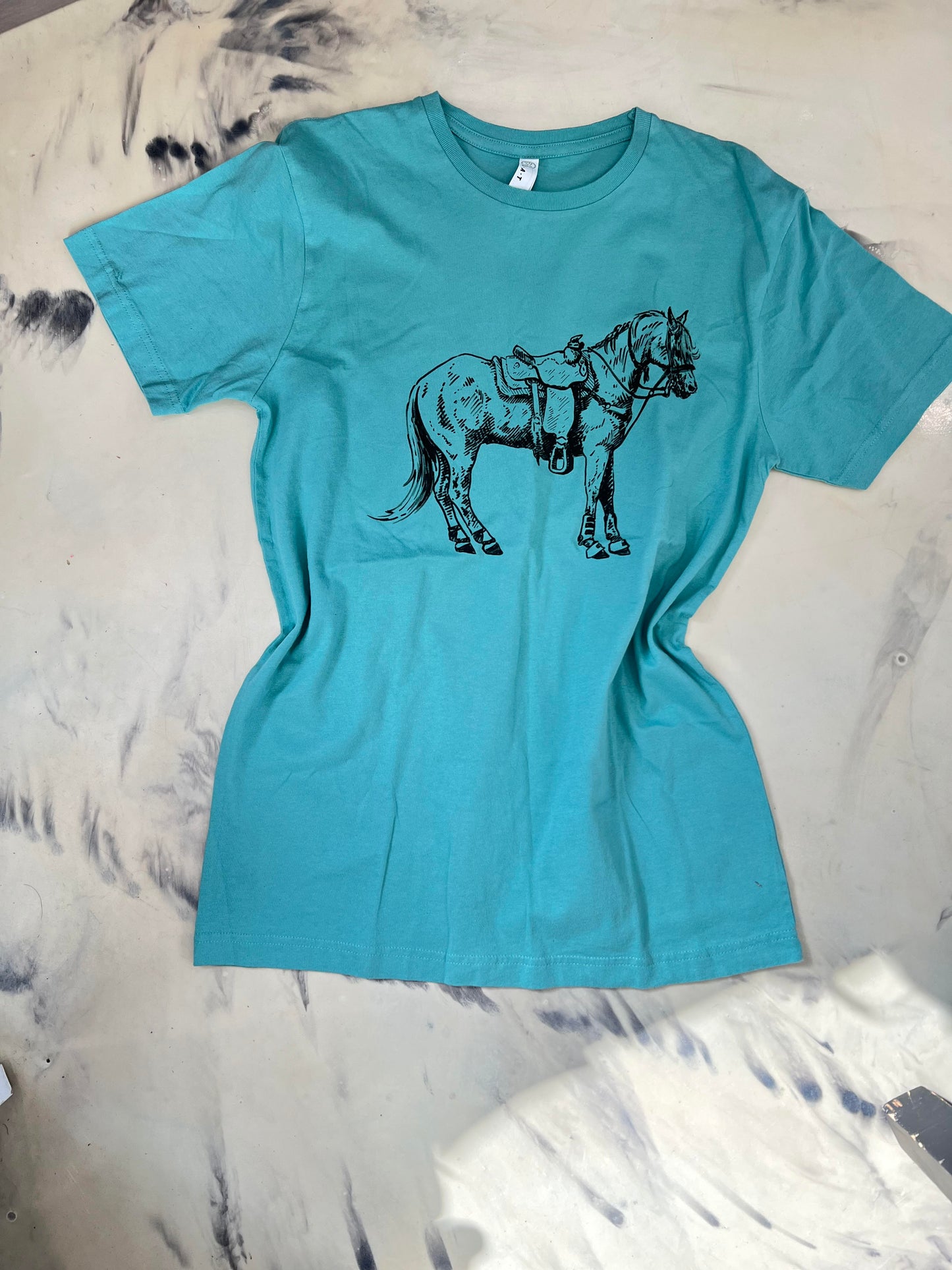 HORSE DARK TEAL T-SHIRT