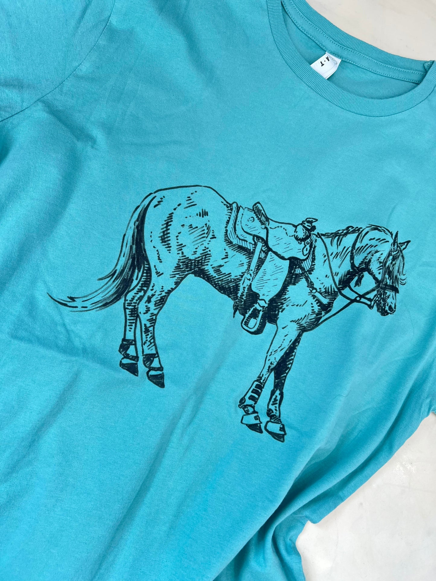 HORSE DARK TEAL T-SHIRT