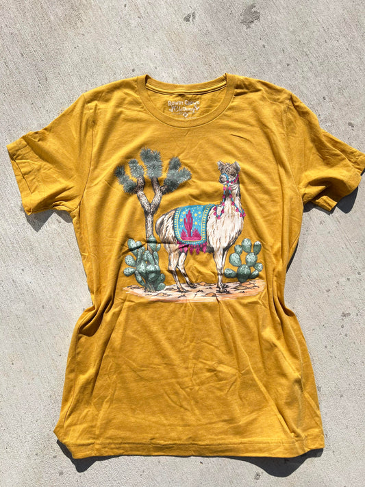 ROWDY CROWD | LLAMA YELLOW MUSTARD T-SHIRT