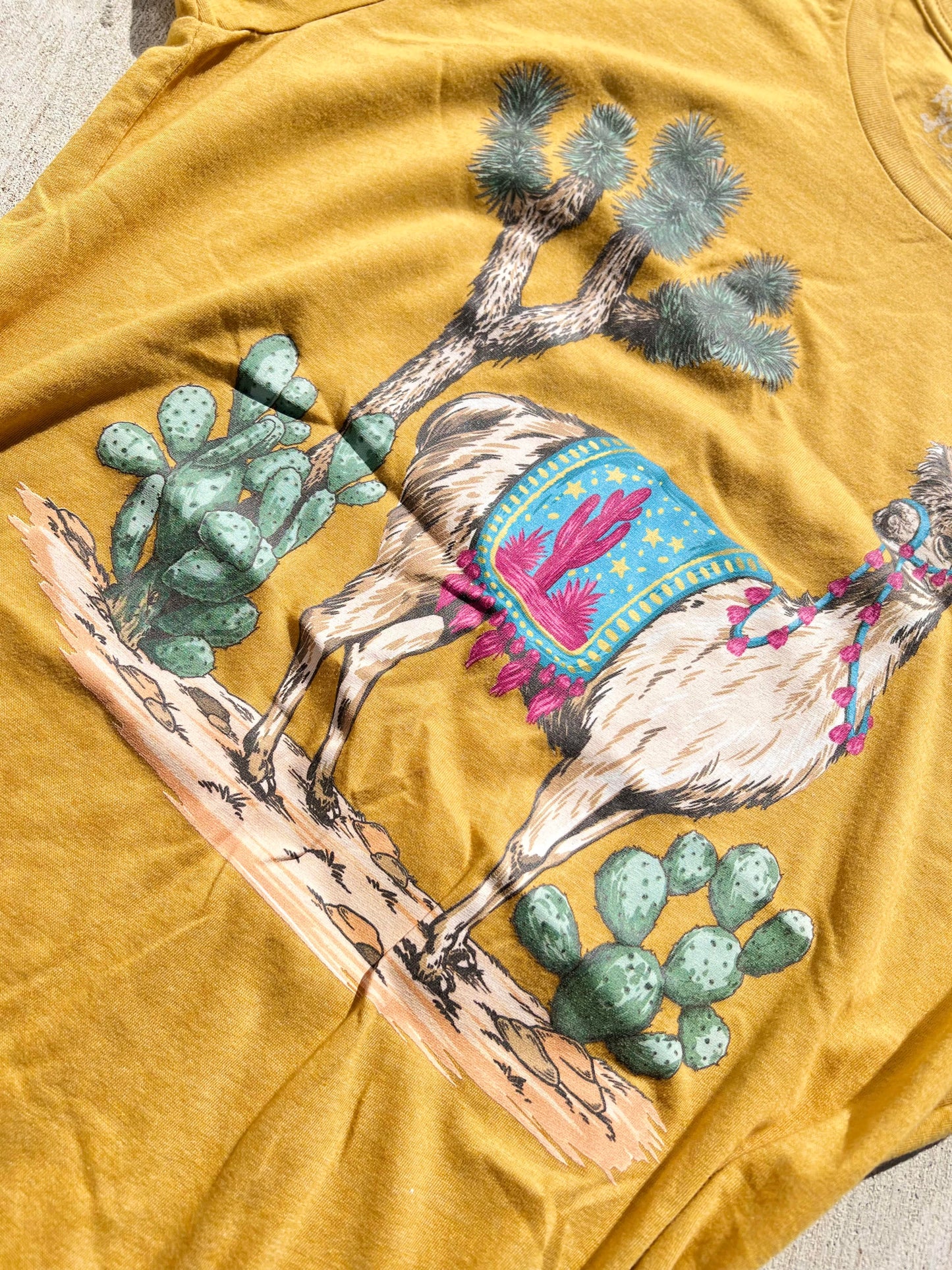 ROWDY CROWD | LLAMA YELLOW MUSTARD T-SHIRT