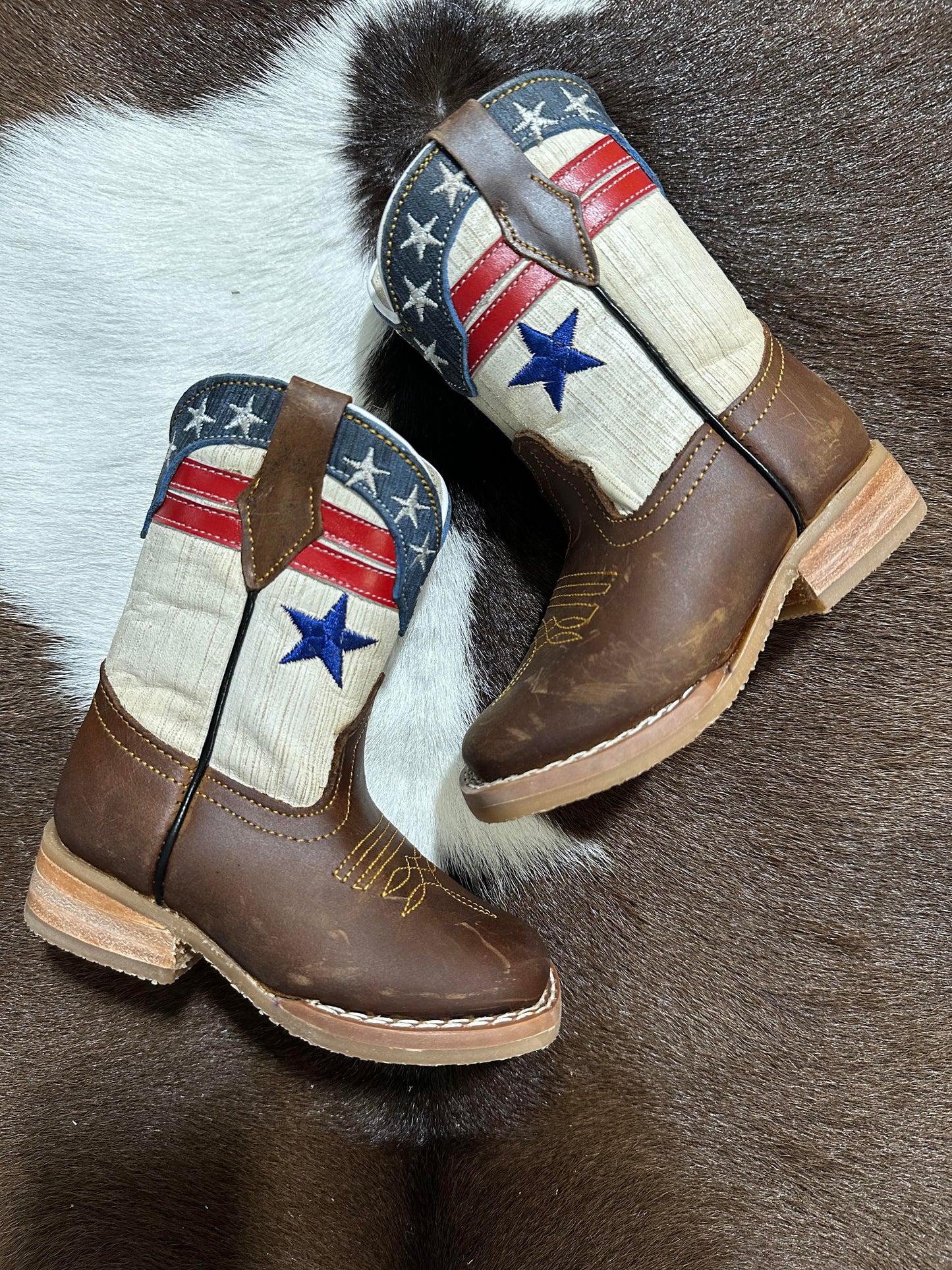 8 Segundos | Red White Blue Star Toddler Boots