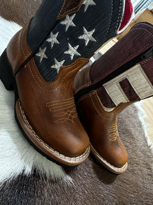 8 Segundos| Patriotic Toddlers Boots