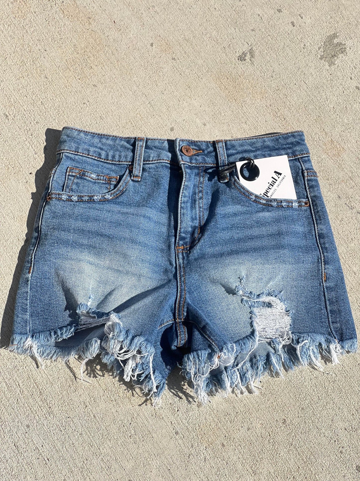 DENIM SHORTS LIGHT MEDIUM WASH