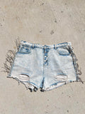 SAVANNA JANE PLUS SIZE JEAN SHORTS